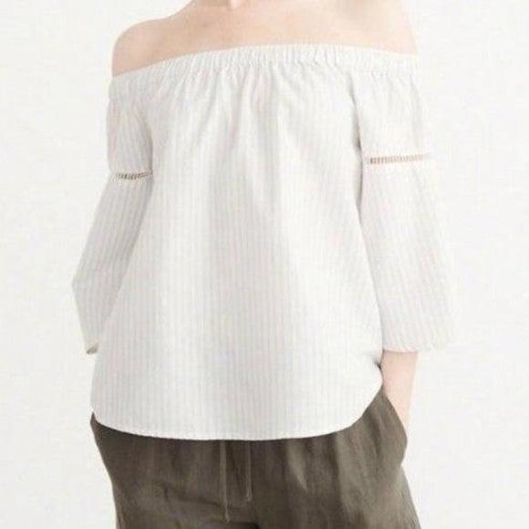 NEW Abercrombie & Fitch Off-Shoulder Short Sleeve Top • Size Small - Picture 6 of 6